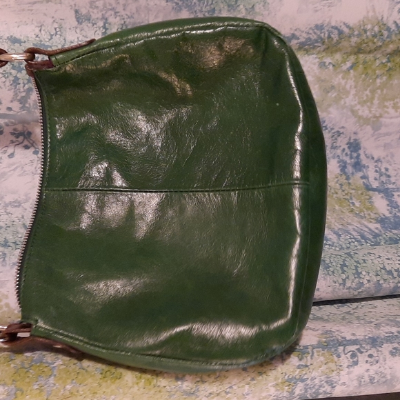 Green and brown vintage y2k Tano Leather crossbody purse Italian leather - Picture 9 of 9